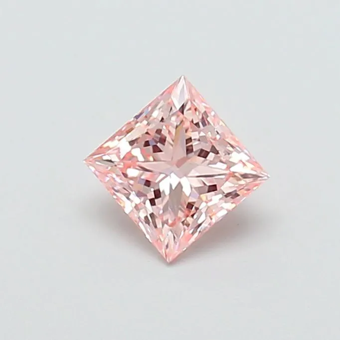 1.02ct PRINCESS Fancy Intense Pink VVS2 Coloured Lab diamond