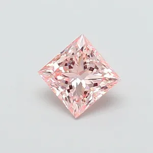 1.02ct PRINCESS Fancy Intense Pink VVS2 Coloured Lab diamond