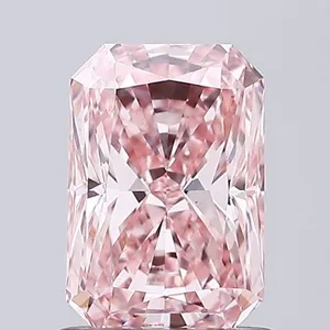 1.08ct RADIANT Fancy Vivid Pink VS1 Coloured Lab diamond