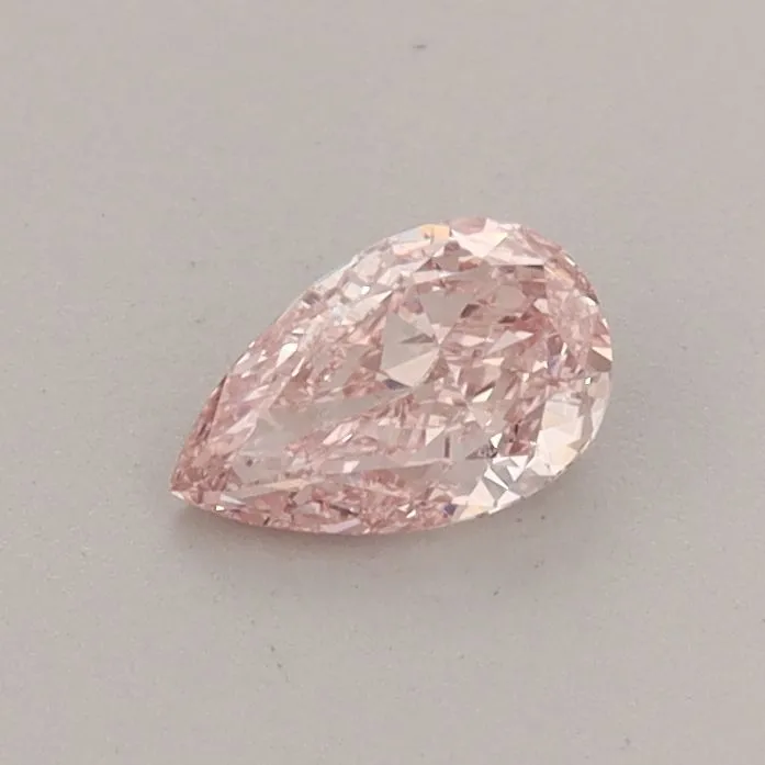 0.35ct PEAR Fancy Intense Pink VS2 Coloured Lab diamond
