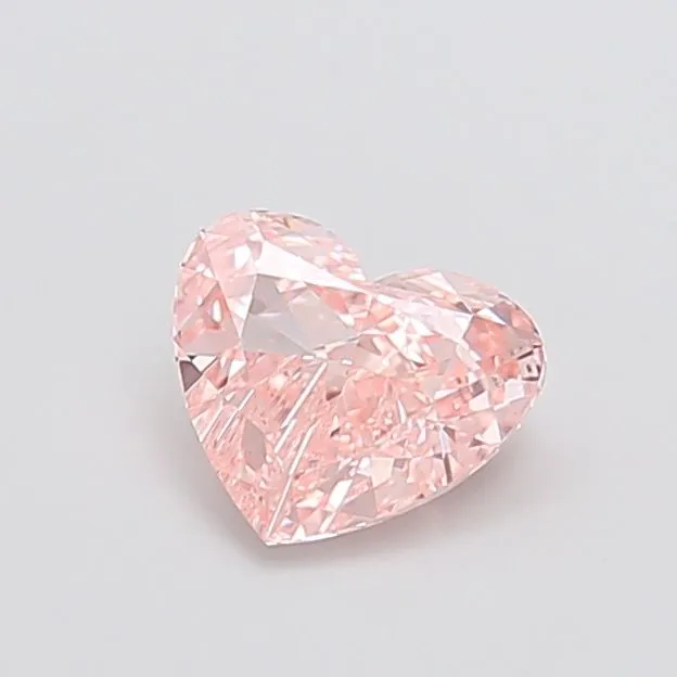 1.20ct HEART Fancy Intense Pink VS1 Coloured Lab diamond