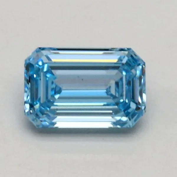 0.52ct EMERALD Fancy Intense Blue VS2 Coloured Lab diamond