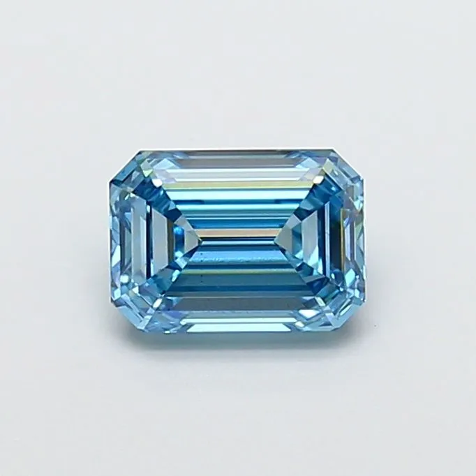 1.66ct EMERALD Fancy Vivid Blue VS1 Coloured Lab diamond