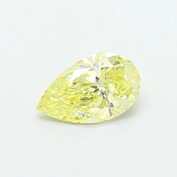 0.52ct PEAR Fancy Yellow VS2 Coloured Lab diamond