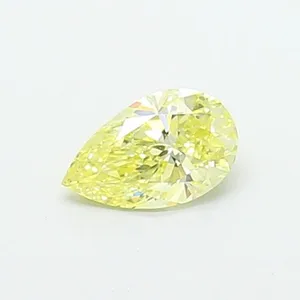 0.52ct PEAR Fancy Yellow VS2 Coloured Lab diamond