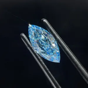 1.19ct MARQUISE Fancy Vivid Blue VS1 Coloured Lab diamond