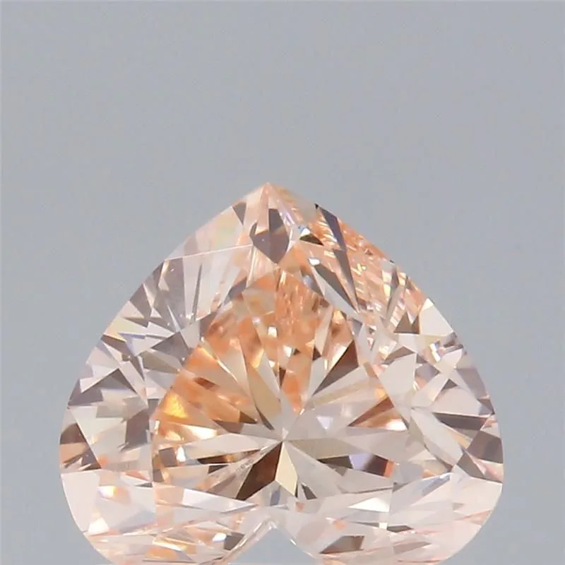 1.04ct HEART Fancy Intense Orange Pink VVS2 Coloured Lab diamond