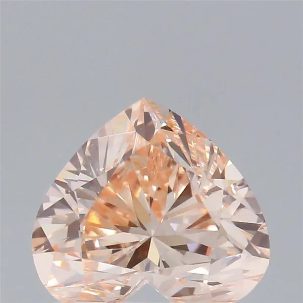 1.04ct HEART Fancy Intense Orange Pink VVS2 Coloured Lab diamond
