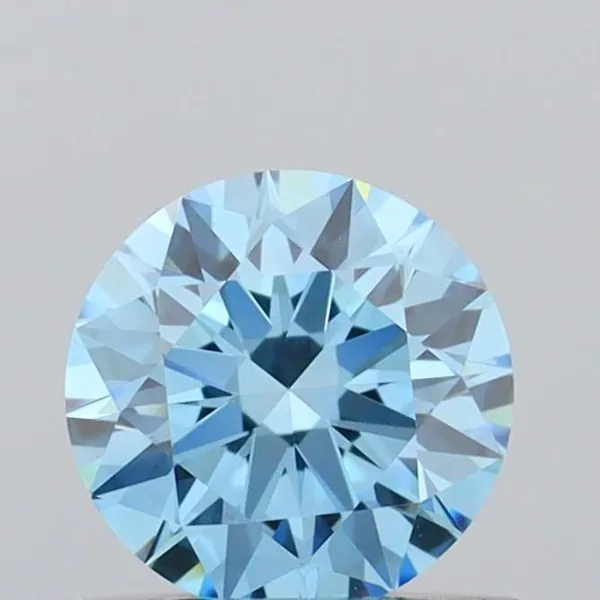 0.55ct ROUND Fancy Vivid Blue VVS2 Coloured Lab diamond