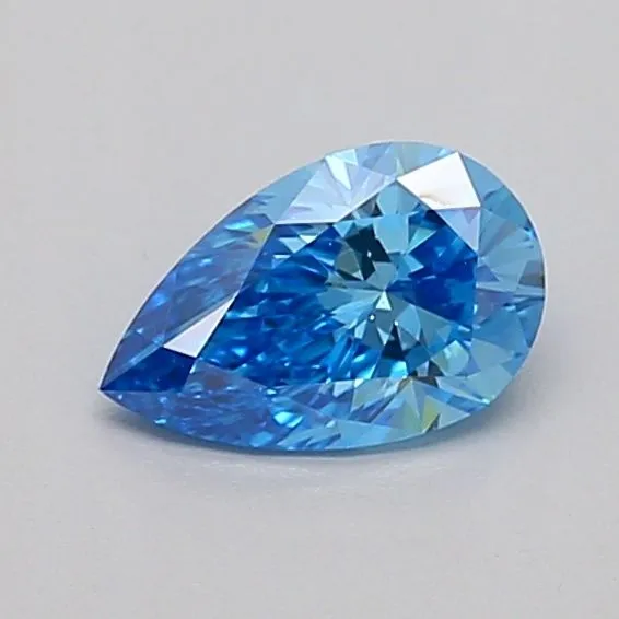 0.5ct PEAR Fancy Vivid Blue VS1 Coloured Lab diamond