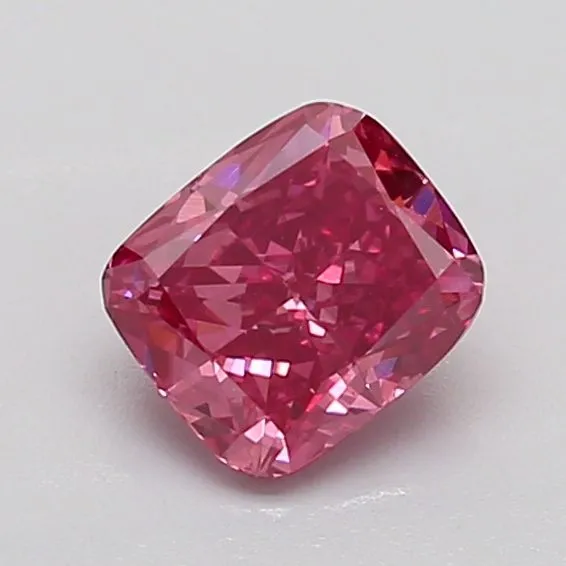 0.78ct CUSHION Fancy Vivid Pink VS2 Coloured Lab diamond