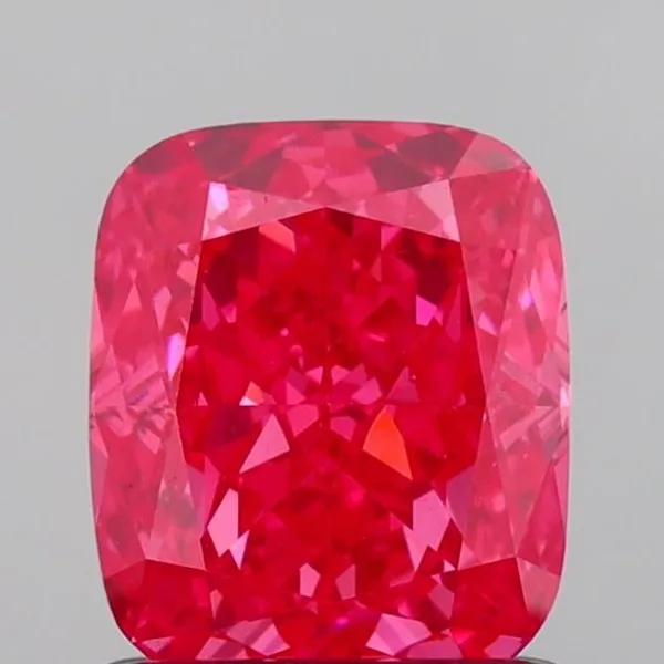 1.13ct CUSHION Fancy Vivid Pink VS1 Coloured Lab diamond