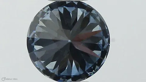 0.42ct ROUND Fancy Vivid Blue SI1 Coloured Lab diamond