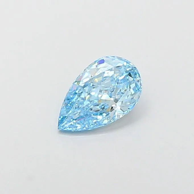 0.96ct PEAR Fancy Vivid Blue VVS2 Coloured Lab diamond
