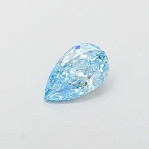 0.96ct PEAR Fancy Vivid Blue VVS2 Coloured Lab diamond