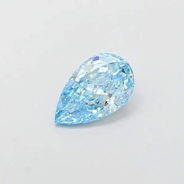 0.96ct PEAR Fancy Vivid Blue VVS2 Coloured Lab diamond