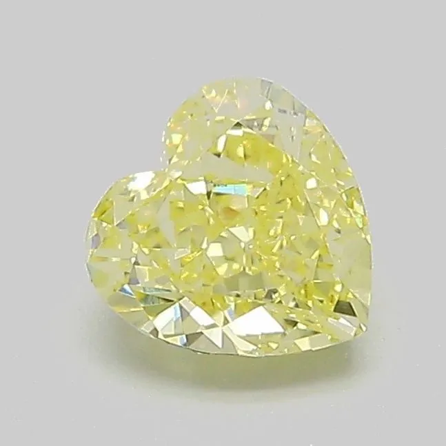 0.99ct HEART Fancy Intense Yellow VS1 Coloured Lab diamond