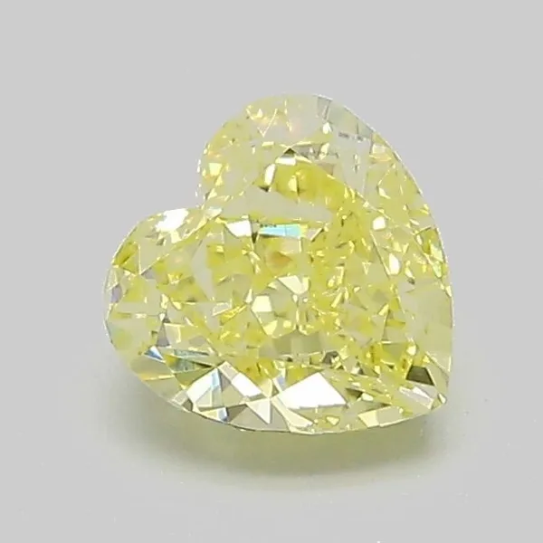 0.99ct HEART Fancy Intense Yellow VS1 Coloured Lab diamond