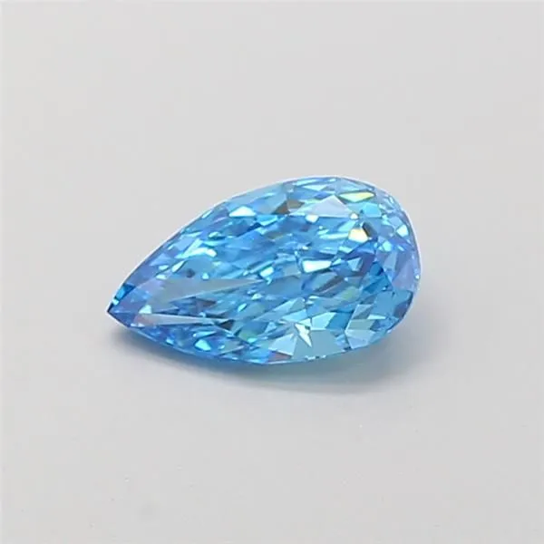 0.85ct PEAR Fancy Vivid Blue VS1 Coloured Lab diamond