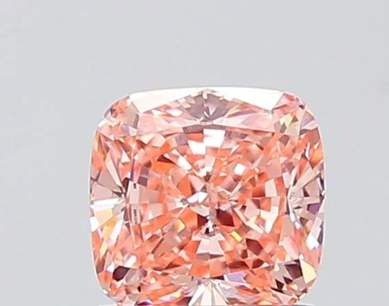 1ct CUSHION Fancy Vivid Pink VS1 Coloured Lab diamond