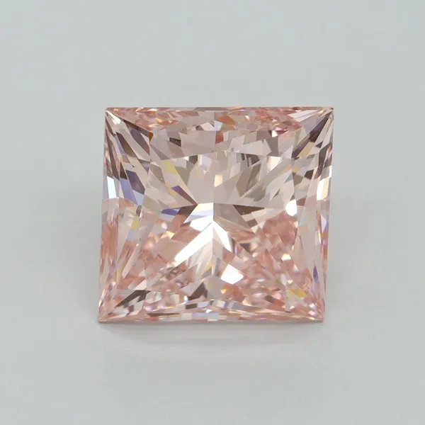 5.05ct PRINCESS Fancy Intense Pink VS1 Coloured Lab diamond