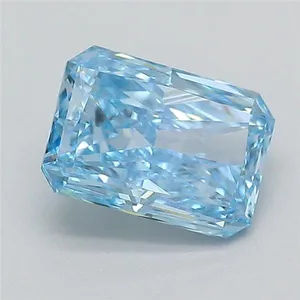 0.68ct RADIANT Fancy Vivid Blue VS1 Coloured Lab diamond