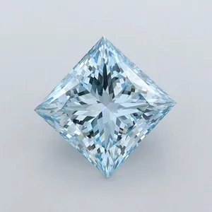 1.01ct PRINCESS Fancy Intense Blue VVS2 Coloured Lab diamond