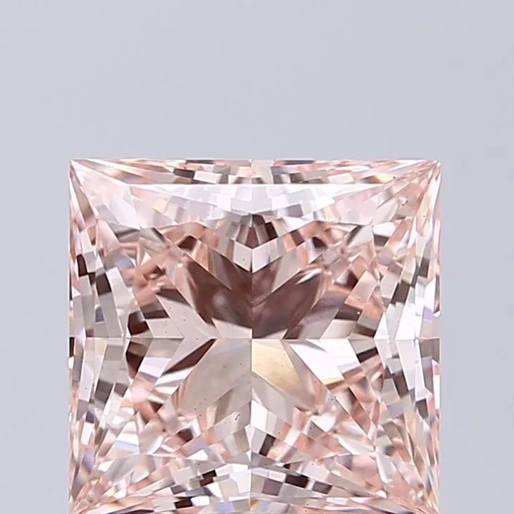 3.50ct PRINCESS Fancy Intense Pink VS1 Coloured Lab diamond