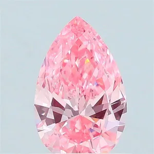 0.5ct PEAR Fancy Vivid Pink SI1 Coloured Lab diamond