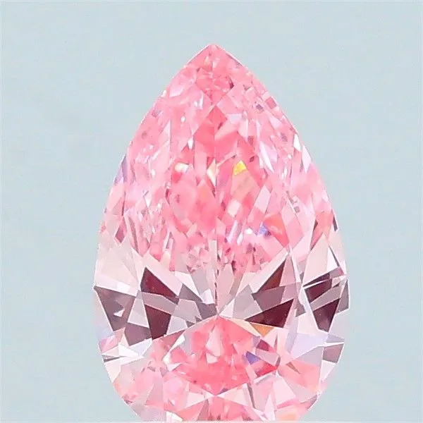 0.5ct PEAR Fancy Vivid Pink SI1 Coloured Lab diamond