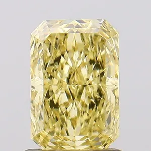 1.03ct RADIANT Fancy Intense Yellow VVS2 Coloured Lab diamond