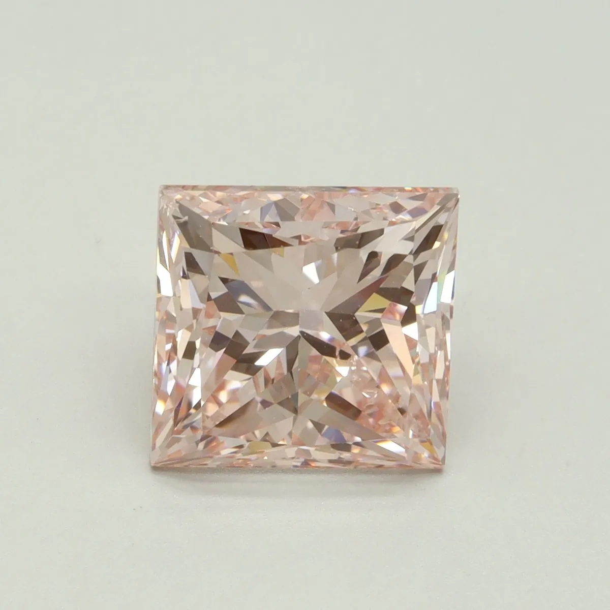 5.02ct PRINCESS Fancy Intense Pink SI1 Coloured Lab diamond