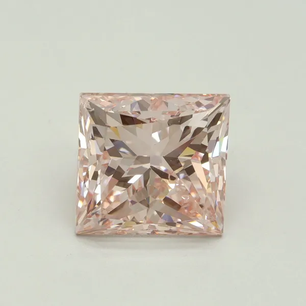 5.02ct PRINCESS Fancy Intense Pink SI1 Coloured Lab diamond