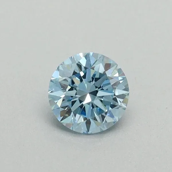 0.33ct ROUND Fancy Vivid Blue VVS2 Coloured Lab diamond