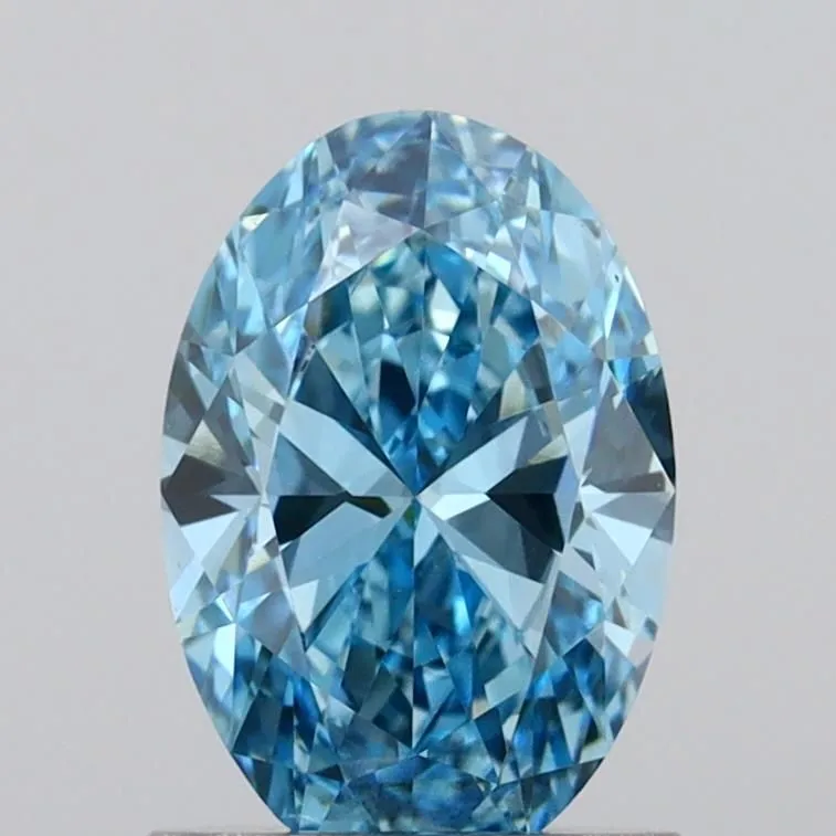 1.05ct OVAL Fancy Vivid Blue VVS2 Coloured Lab diamond