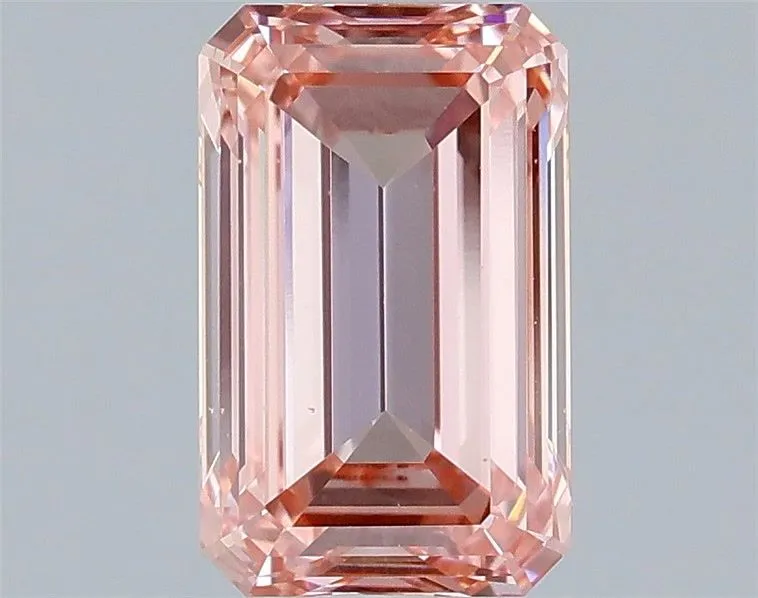 1.51ct EMERALD Fancy Vivid Pink VS1 Coloured Lab diamond