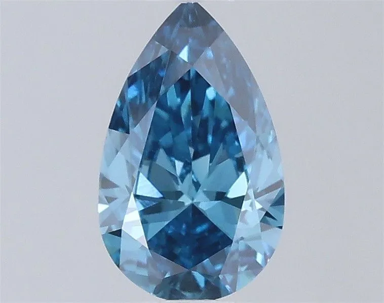 0.54ct PEAR Fancy Vivid Blue VVS1 Coloured Lab diamond