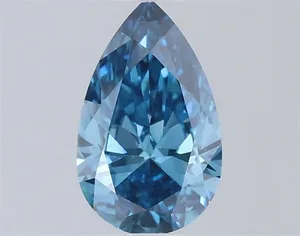 0.54ct PEAR Fancy Vivid Blue VVS1 Coloured Lab diamond