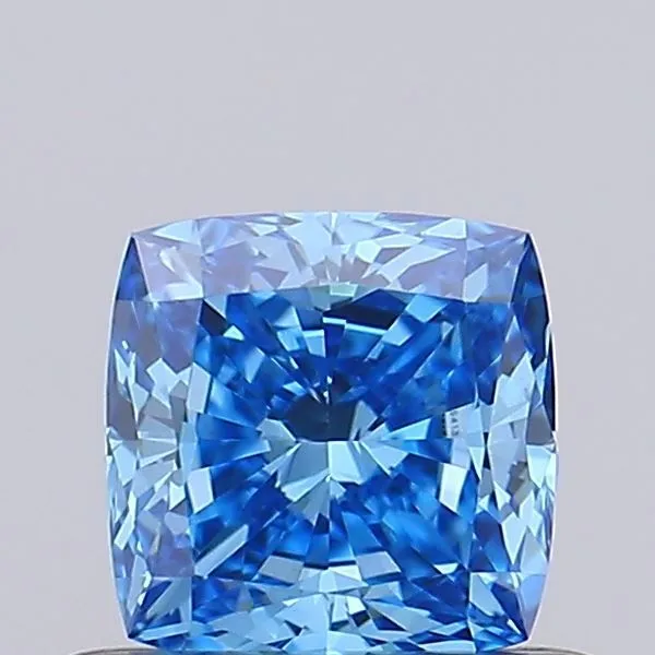 0.48ct CUSHION Fancy Vivid Blue VVS2 Coloured Lab diamond