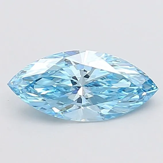 1.07ct MARQUISE Fancy Vivid Blue VS1 Coloured Lab diamond