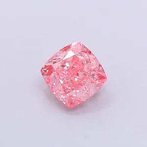 1.02ct CUSHION Fancy Vivid Pink VVS2 Coloured Lab diamond