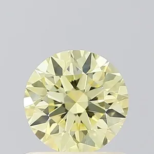 0.66ct ROUND Fancy Yellow VVS1 Coloured Lab diamond
