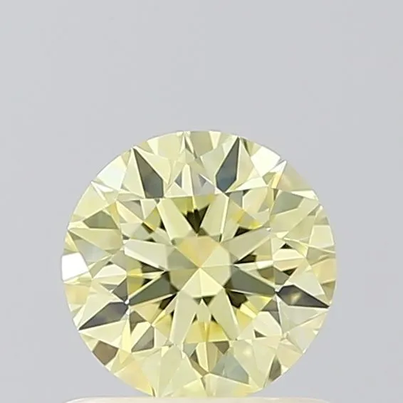 0.66ct ROUND Fancy Yellow VVS1 Coloured Lab diamond