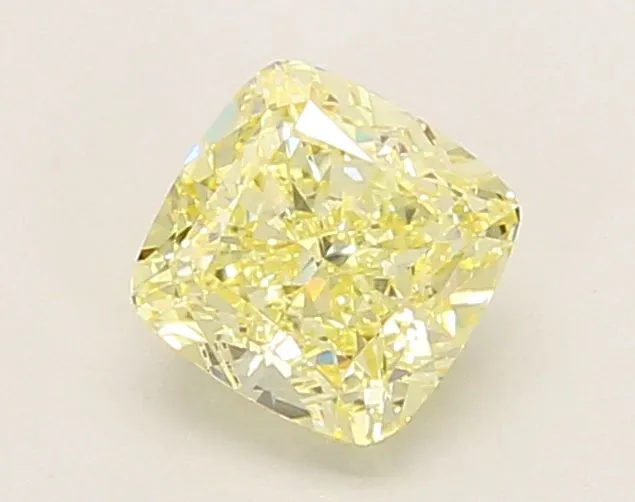 1.04ct CUSHION Fancy Yellow VS1 Coloured Lab diamond