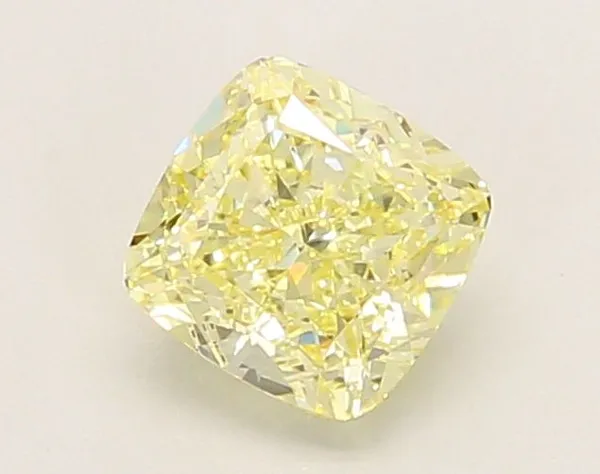 1.04ct CUSHION Fancy Yellow VS1 Coloured Lab diamond