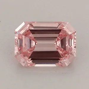 0.92ct EMERALD Fancy Intense Pink VS1 Coloured Lab diamond