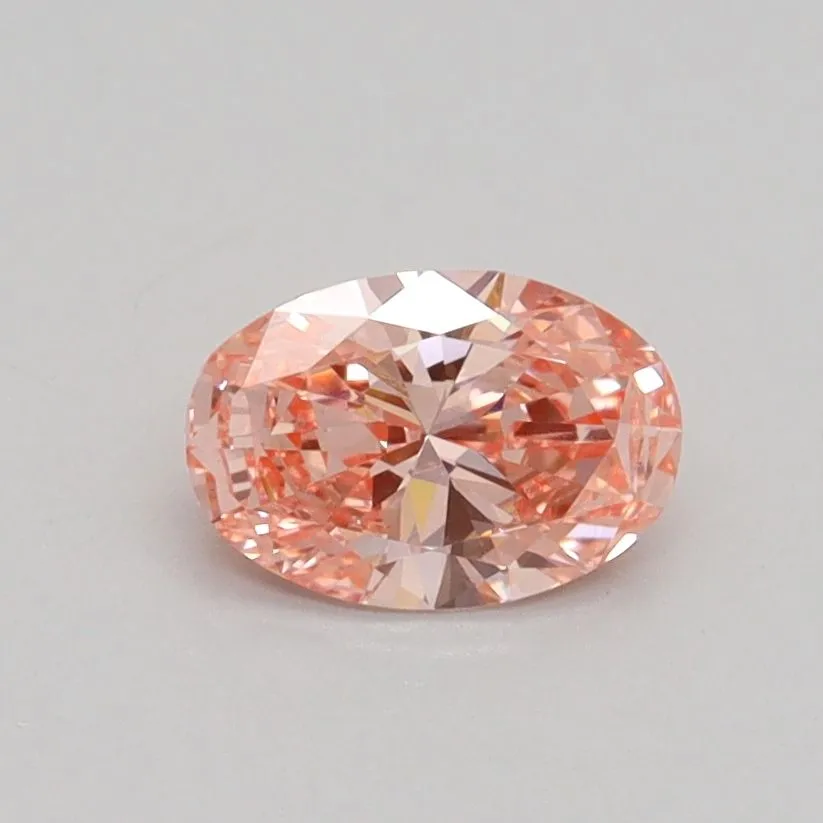 0.54ct OVAL Fancy Intense Pink VS1 Coloured Lab diamond