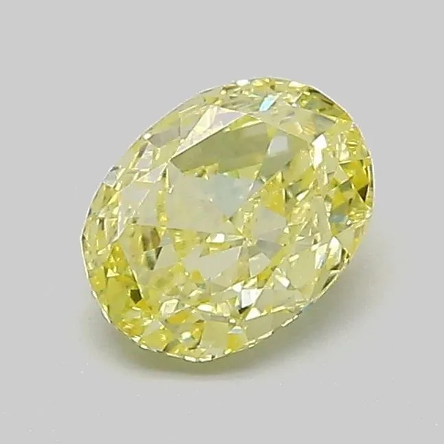 0.77ct OVAL Fancy Intense Yellow VS1 Coloured Lab diamond