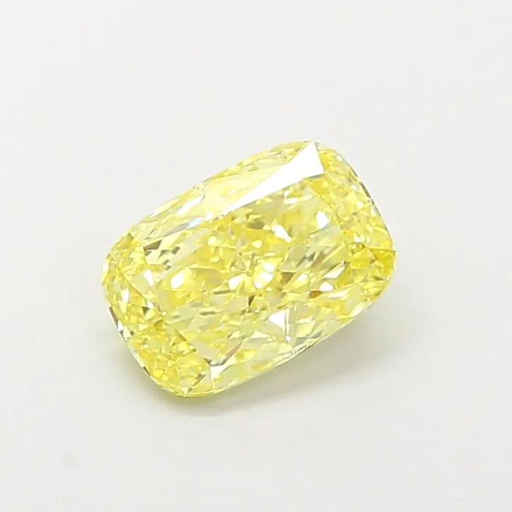 1.15ct CUSHION Fancy Intense Yellow VS1 Coloured Lab diamond