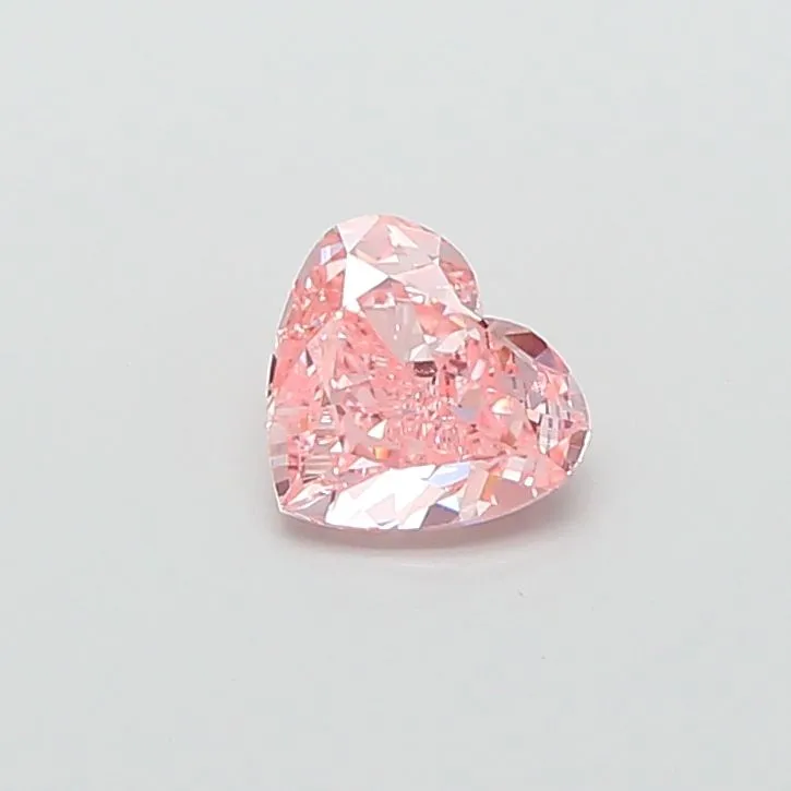 1.00ct HEART Fancy Vivid Pink VVS2 Coloured Lab diamond
